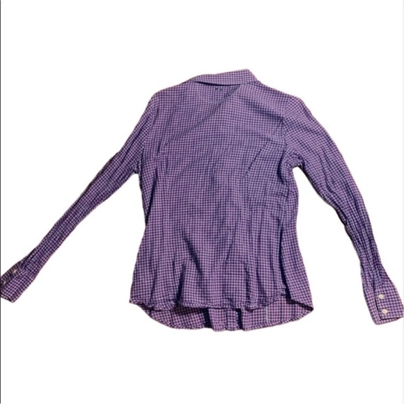 Converse lightweight purple plaid long sleeved button down - Picture 4 of 6